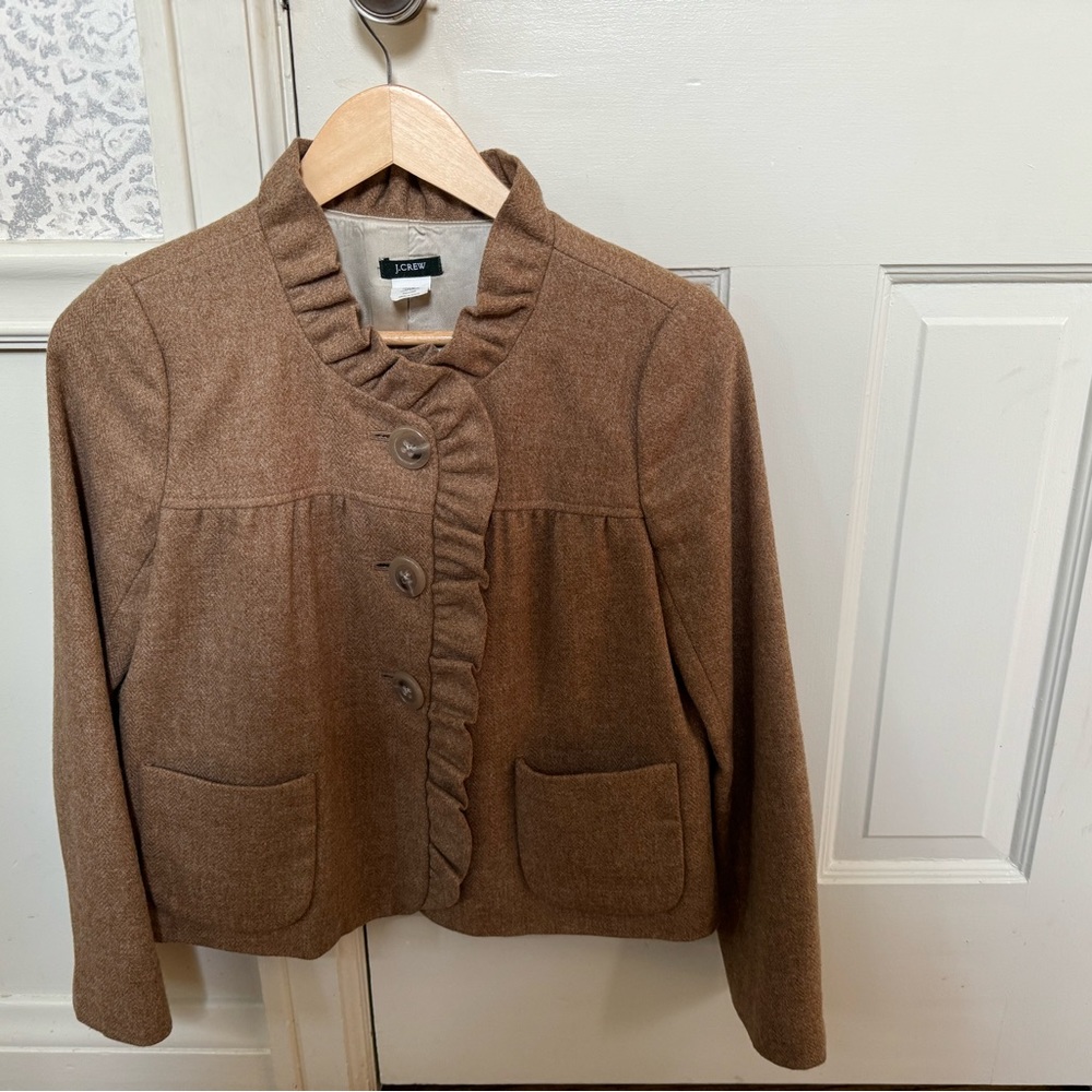 Jcrew women’s Wool Jacket Tan 2